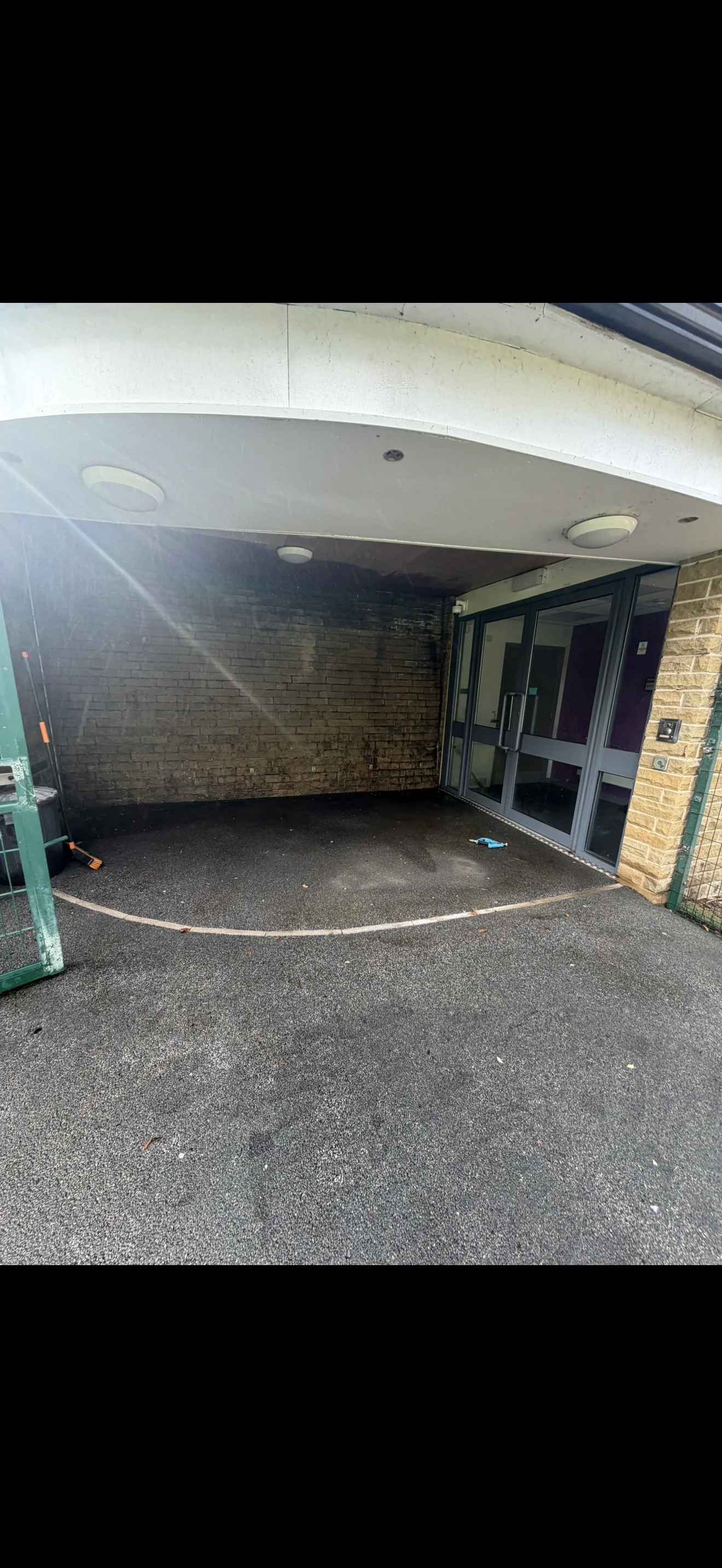 After-condition exterior entrance view from the user-labelled Mount Pellon pressure-washing record