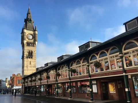 Darlington town centre clock tower and covered market