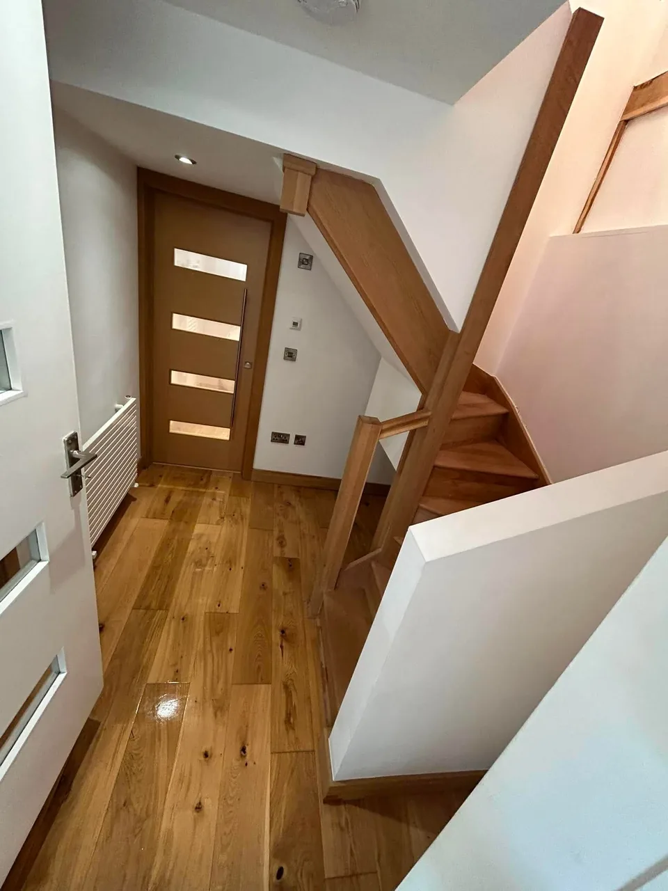 Clean domestic hallway and stairway following a detailed property clean