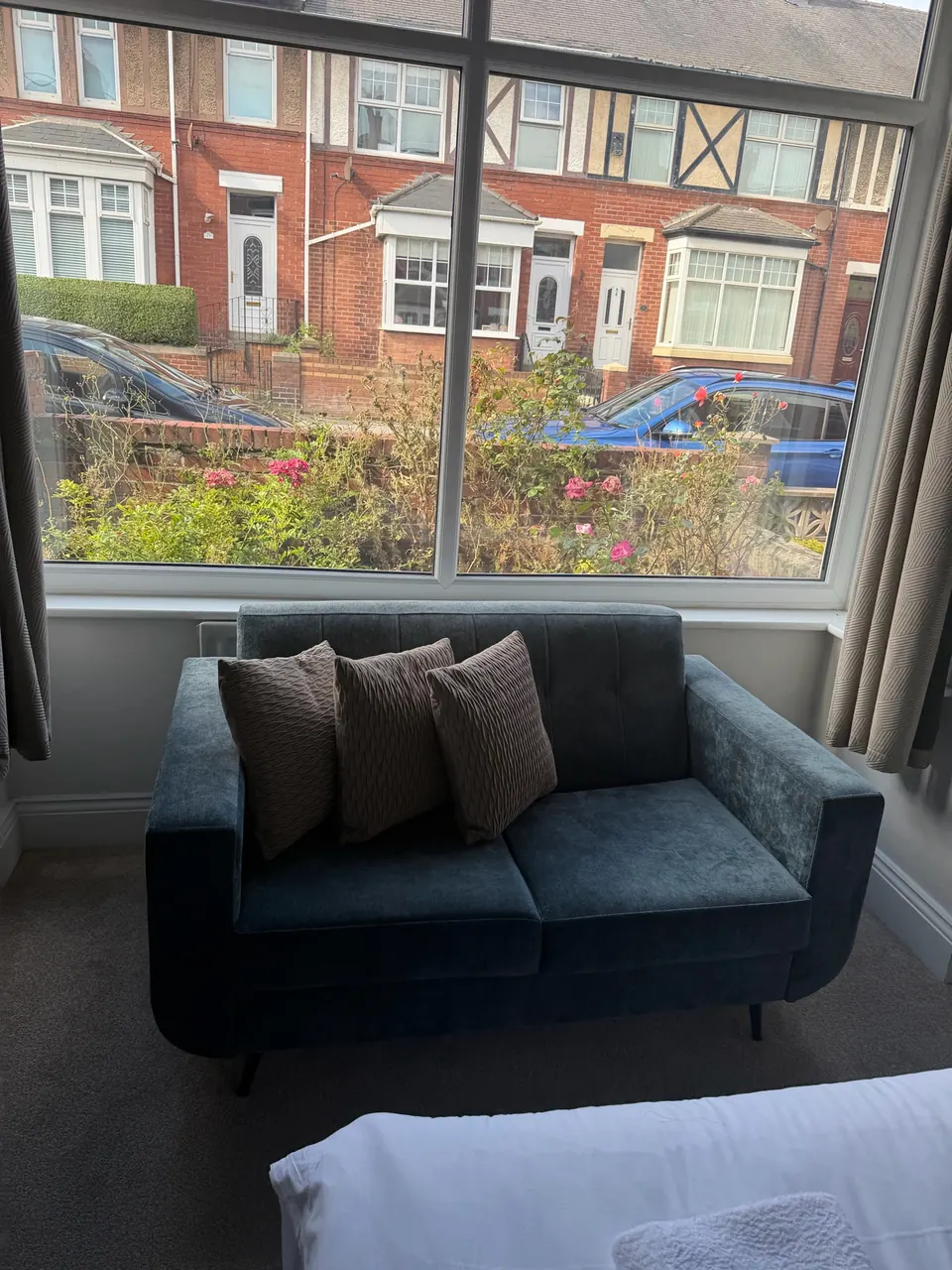 Serviced accommodation room prepared between bookings