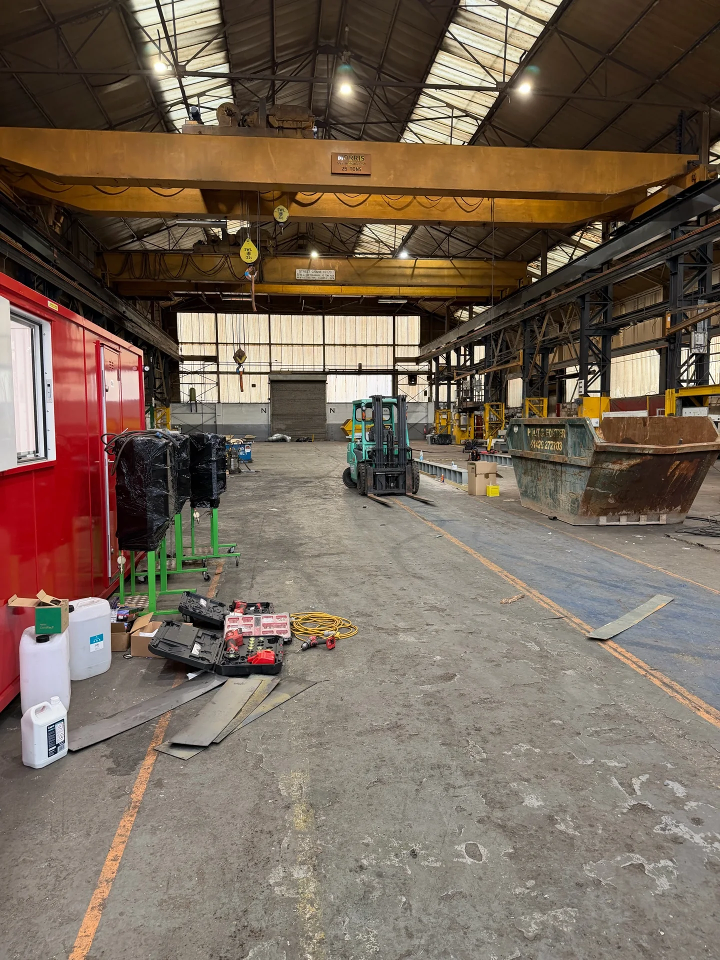 PACS Marine warehouse condition before builders-clean work