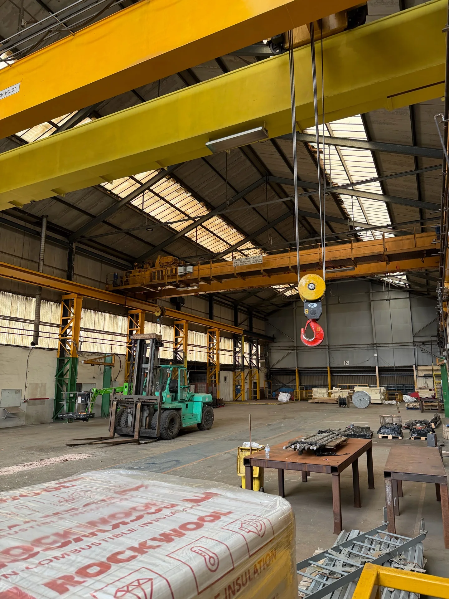PACS Marine warehouse overview before builders-clean work