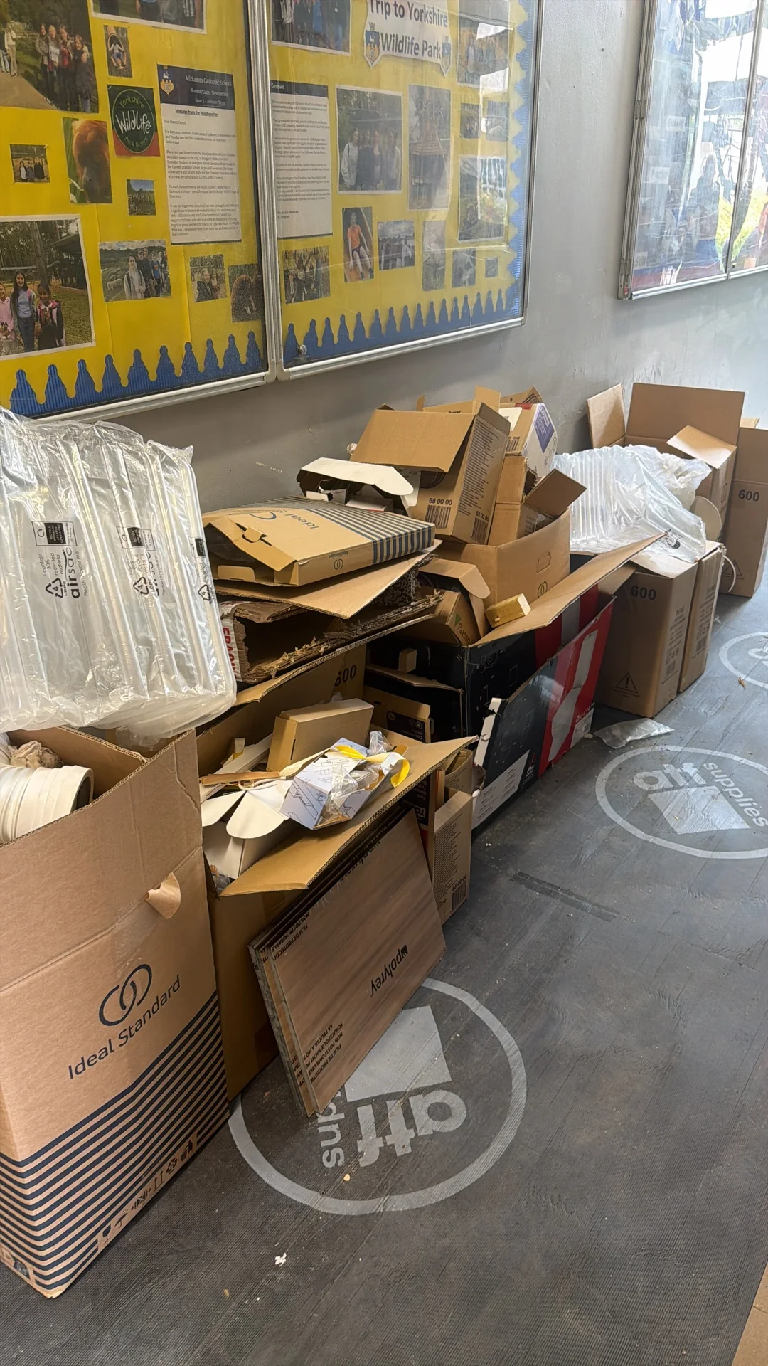 Pre-clean materials and packaging condition at a Principal Project Management project