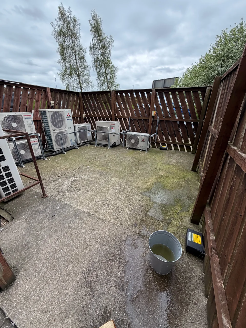 Bin-storage area condition recorded at the Redheugh House commercial site