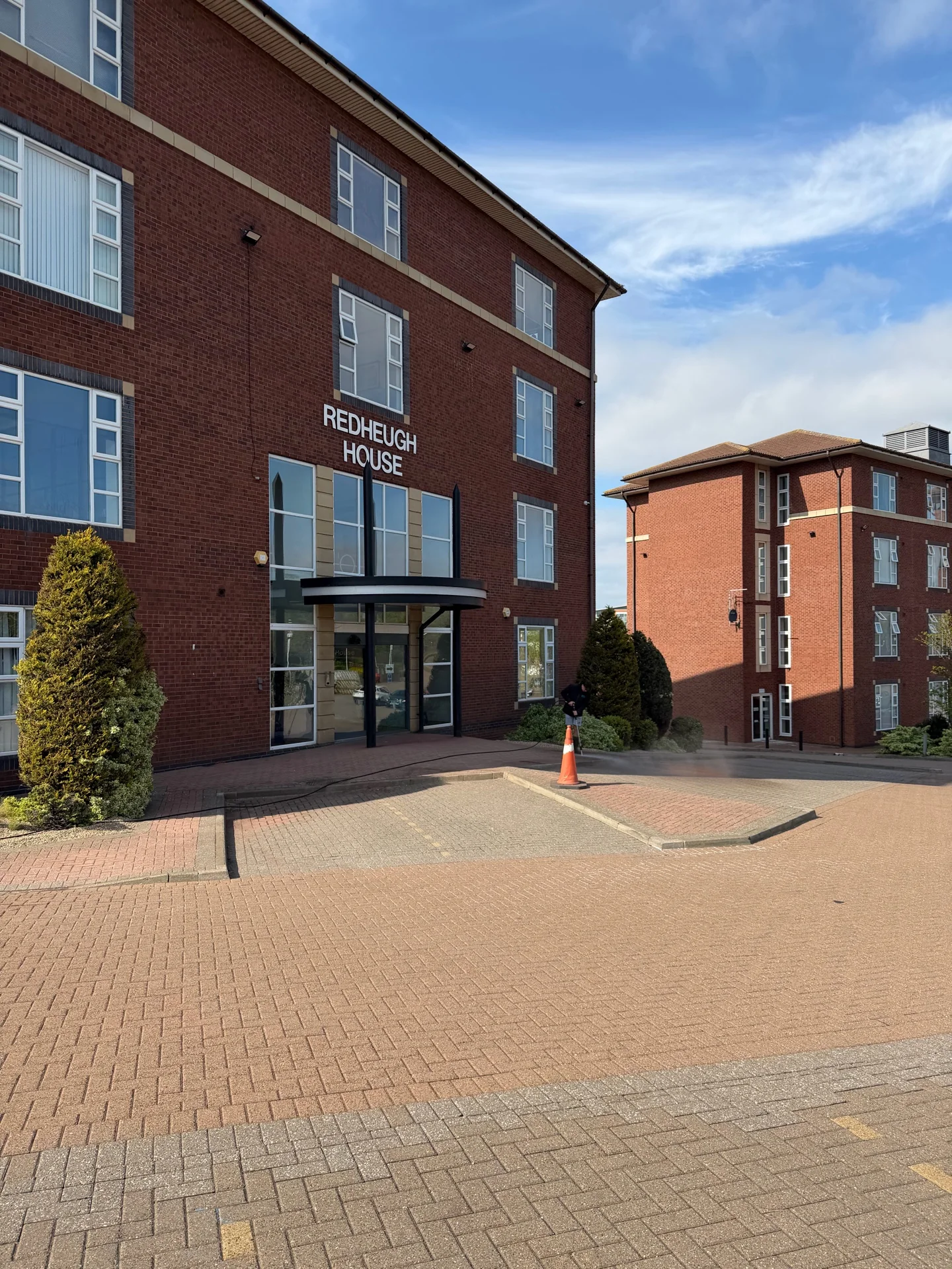 Redheugh House exterior areas included within the commercial cleaning project