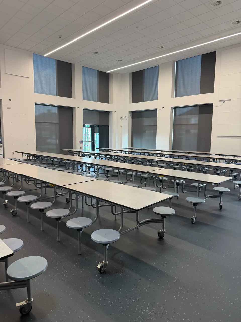 Clean school dining space prepared after a sparkle-clean programme