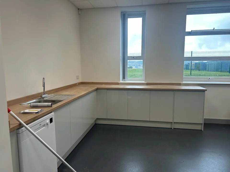 Clean school welfare kitchen following a detailed education deep clean